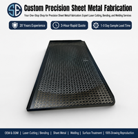 Grille de ventilation en tôle métallique de précision, revêtement poudré noir, OEM personnalisé, pour serveur, armoire de contrôle industrielle