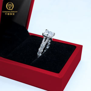 2025最新设计18k金IGI实验室种植钻石戒指最佳质量3ct公主钻石金订婚戒指 - Product Image 4