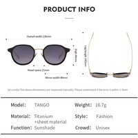Tango Sun 2023 Lunettes de soleil en acétate de titane faites à la main de haute qualité Lunettes de soleil de luxe Uv400