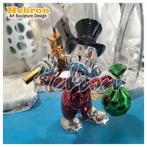 Scultura d'Arte Personalizzata in Fibra di Vetro a Forma di Anatra Donald Duck, 40cm 60cm 80cm, per Gallerie d'Arte Moderna - Product Image 3