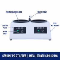Machine de polissage métallographique automatique à double disque PG-2T pour bureau, équipement de préparation d'échantillons de laboratoire à haute efficacité