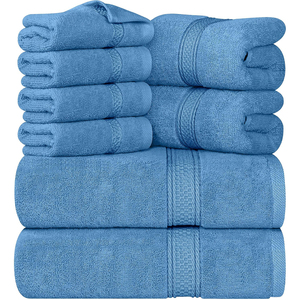 Ensemble de serviettes de bain carrées en coton de luxe à absorption d'eau rapide, séchage rapide, tissage plat, couleurs unies, super absorbantes, avec logo personnalisé - Product Image 1