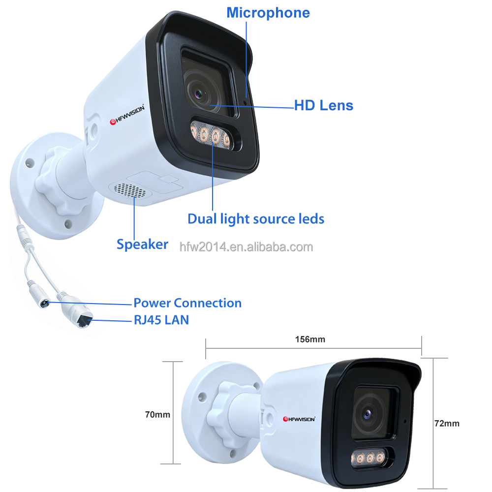 3K 5MP PoE IP Full Color Network Camera Hik Compatible Plug and Play Smart Dual Light Night Vision CCTV Security Bullet Camera · image 6