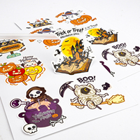 Pegatinas troqueladas de Halloween y Navidad: Calcomanías de vinilo de fantasmas, calabazas y gatos, impermeables, reutilizables, ecológicas y personalizadas.