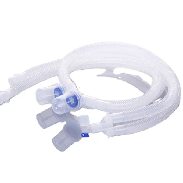 Tubo corrugado desechable médico para circuito de respiración del ventilador de anestesia