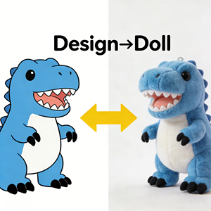 Giocattoli di Peluche Personalizzati, Animali di Peluche su Misura, Orsacchiotti, Squali, Dinosauri, Giocattoli Morbidi per Bambini - Product Image 6