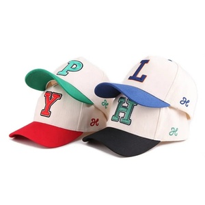 Wholesale <b>Waterproof</b> Sporty Formal 6-Panel Baseball Caps Two Tone Custom Frame Fruit Pattern <b>Hats</b> for Men - Product Image 3