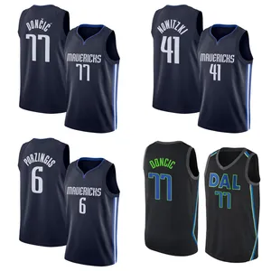 Camisa de basquete para a temporada 2024, uniforme de basquete masculino com costura #77, camisa de basquete Luka Doncic, shorts, nbaing, novidade