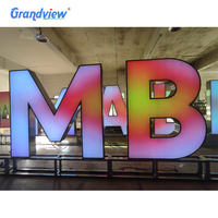 Enseigne LED Lumineuse Géante sur Pied RGB Personnalisée avec Logo 3D pour Extérieur et Entreprise