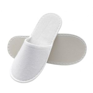 Chaussons d'hôtel jetables modernes et écologiques en tissu anti-brosse avec logo personnalisé et semelle EVA épaissie pour la vente en gros - Product Image 4