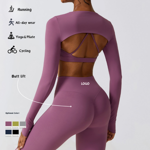 Hot Bán 3 Mảnh Của Phụ Nữ Thể Thao Tập Thể Dục Bộ Nhanh Chóng Làm Khô Yoga Hàng Đầu Xà Cạp Đẹp Rắn Trần truồng Chặt Chẽ Phù Hợp Phòng Tập Thể Dục Bộ Cho - Product Image 3