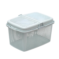 Panier à linge en plastique de qualité supérieure avec couvercle pour ranger vêtements, jouets, livres, puzzles, blocs de construction et plus encore
