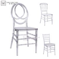 Chaises Chiavari Phoenix en résine plastique transparente pour mariage, événement, hôtel, salle à manger, utilisation en extérieur, style Tifany, chaise Typhani