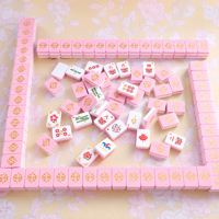 Juego de Fichas de Mahjong Mini de Plástico Impresas en 3D, Cuatro Colores, Ecológico, Portátil, Juego de Mesa, Adorno, Ocio Familiar