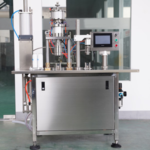 Machine de remplissage pneumatique semi-automatique pour sachets souples et aérosols, économe en main-d'œuvre, pour boissons et produits chimiques de 200 ml (plastique/métal) - Product Image 2