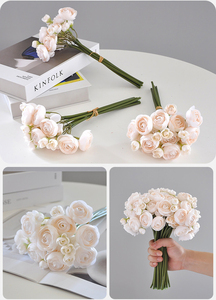 D223 accesorios de fotografía decoración del hogar Mini <span class=keywords><strong>Echeveria</strong></span> ramo artificial de mano para damas de honor de boda - Product Image 5