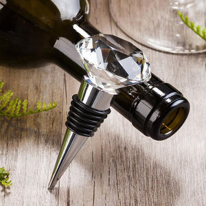 Tapón personalizado botella vino Diamante tapón de vino para boda al por mayor de aleación de acero inoxidable Zinc cristal tapones de vino - Product Image 2
