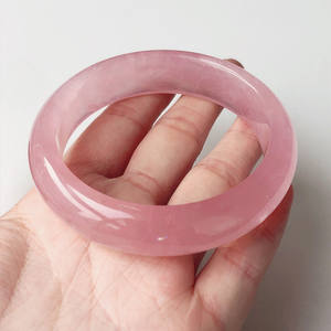 DIY Fine FashionJeweley Pierre Naturelle 54mm-62mm Ice <span class=keywords><strong>Madagascar</strong></span> Rose Quartz Bracelet & bracelet pour Femmes - Product Image 4