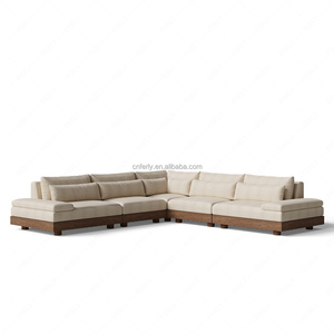 EU FERLY High Quality Modern American Home Deep Low Combination L-Shaped Storage Living Room Furniture <b>Set</b> - Product Image 4