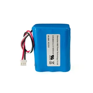 Bateria de lítio recarregável 18650 3s2p 11.1v, 4000mah, embalagens para bateria de íon de lítio para led com ul2054/un38,3
