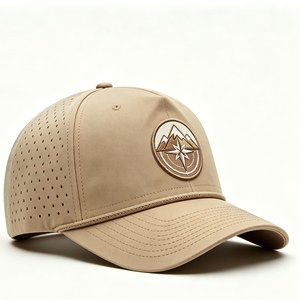 หมวกแก๊ปทรง Trucker 6 แผง สีกากี คุณภาพสูง ปักลายตามสั่ง เหมาะสำหรับกิจกรรมกลางแจ้ง หมวกเบสบอลแบบ Snapback สำหรับผู้ชายและผู้หญิง - Product Image 5