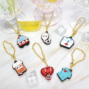 ชุดทางการแพทย์ชุดถ้วยแก้วจี้หลอดเครื่องประดับเสน่ห์กล่องยาพยาบาลเครื่องแบบพยาบาลแก้วเสน่ห์ - Product Image 1