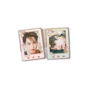 Factory professional custom official pvc transparent matte kpop photocards printing with holder