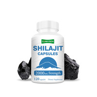Precio al por mayor Shilajit cápsulas 2000mg fuerza Shilajit extracto suplemento promueve la inmunidad envejecimiento 120 tapas