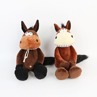 Jouet en peluche personnalisé super doux cheval en peluche jouet en peluche cheval assis écologique pour les enfants peut faire des sacs de bonbons pour les enfants