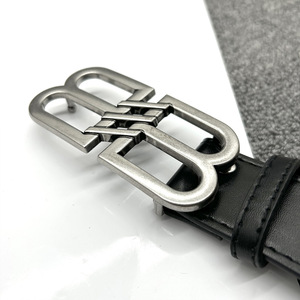 Nouvelle ceinture en cuir unisexe 2024 <span class=keywords><strong>Paris</strong></span> B, large, avec lettres, édition couple, style élégant, <span class=keywords><strong>boucle</strong></span> double B, tendance - Product Image 3