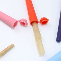 Tube conique en plastique PP imprimé avec logo personnalisé, hermétique, résistant aux enfants, pour cigares, avec couvercle pop-top, pour stockage avant l'emploi.