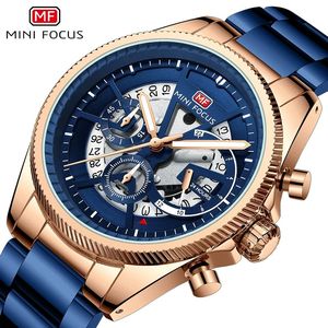 Montres-bracelets à quartz Mini Focus MF0490G MF 0490 pour hommes, style masculin, étanches, bracelet en acier inoxydable, montres pour hommes, Montre Relojes Homme - Product Image 2