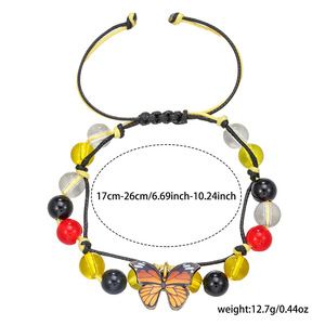 Butterfly Beaded <b>Bracelet</b> Colorful <b>Crystal</b> Zinc Alloy Women's Jewelry Gift Fashion Accessory - Product Image 4