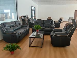 ชุดโซฟาหนังปรับเอนได้แบบทันสมัยสำหรับเฟอร์นิเจอร์ห้องนั่งเล่น - Product Image 3