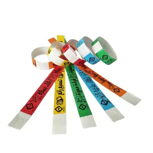 Waterproof Disposable Custom Gifts Tyvek Printable Paper Tickets Wristbands Id Bracelets For Events