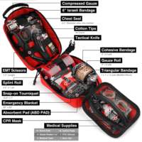 Kit de survie tactique pour traumatismes, trousse de premiers secours d'urgence, pochette médicale IFAK Molle, trousse de premiers secours de survie avec garrot et bandage
