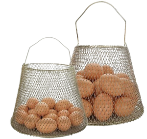 Handcrafted Supplier of Iron <b>Basket</b> for Egg Custom Shape Medium Size Attractive Metal Egg <b>Wire</b> <b>Basket</b> - Product Image 2