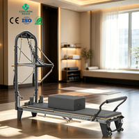 CONTRON Pilates Reformer dengan Tower Rangka Aluminium Alloy Tahan Lama Peralatan Studio Kesehatan Tubuh Bergaransi 3 Tahun