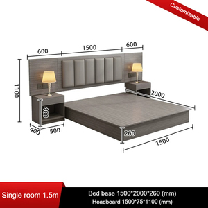 Ensemble de meubles de chambre d'hôtel Bilido : Table de toilette et lit king size - Product Image 2
