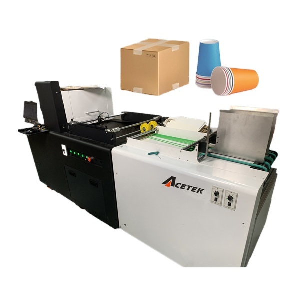 Acetek Fast Speed Pizza Boxes Paper Cup Corrugated Cardboard Print Single Pass Digital Inkjet Printer