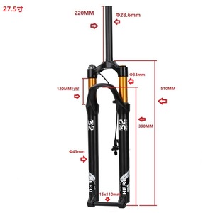 BUCKLOS 27.5 pouces/<span class=keywords><strong>29</strong></span> pouces <span class=keywords><strong>fourche</strong></span> avant pneumatique à essieu de baril 15X110 <span class=keywords><strong>BOOST</strong></span> <span class=keywords><strong>fourche</strong></span> de vélo absorbant les chocs de montagne - Product Image 2