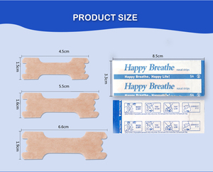 Bandes nasales pour le ronflement Bandes nasales adhésives sensibles à la pression améliorées avec OEM non tissé respirant - Product Image 6