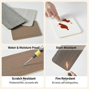 Pannello Murale Moderno in Impiallacciatura di Bambù Effetto Marmo, Ecologico e Facile da Installare per Interni di Case, Hotel, Sale da Pranzo e Scuole - Product Image 4