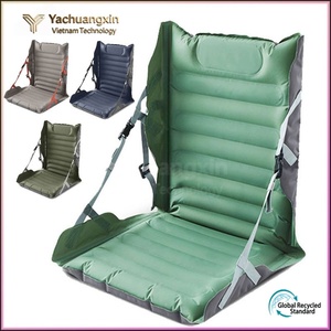 Silla Inflable para Camping con Reposapiés, Verde, PVC/Nylon, Portátil, Plegable, Cojín de Aire para Camping y Playa - Product Image 2