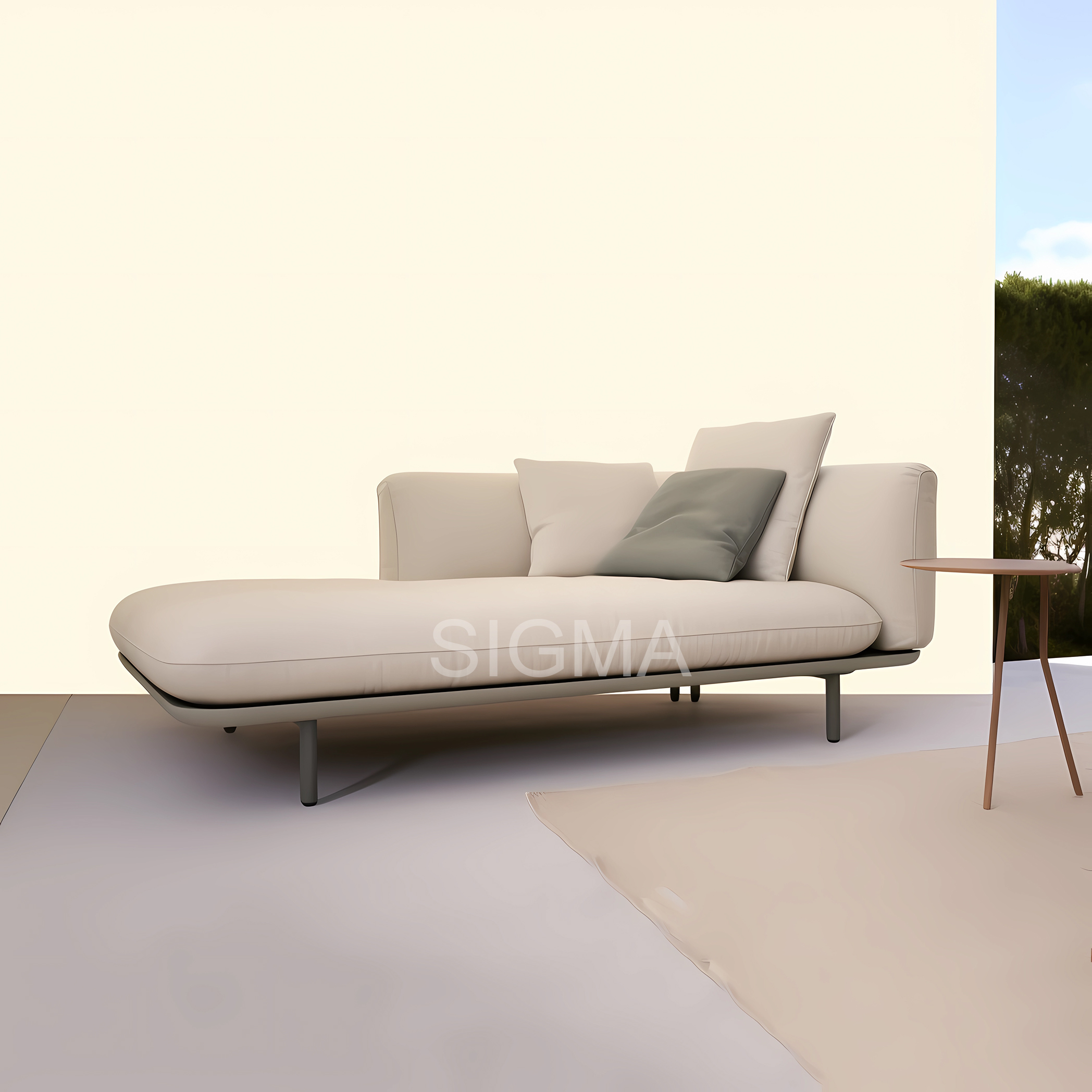 Factory Wholesale Price Manual Cloth Chaise Lounge Modern Outdoor Furniture