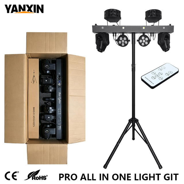 300W RGBWA 4-in-1 Gig Bar Light Tripod Stand DMX Strobe Beam LED Par Lamp Portable Stage Lighting for Events Live Performances