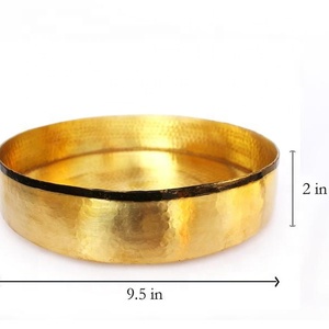 ถาดเสิร์ฟอาหารทองเหลืองทำด้วยมือเกรดสูงปลอดภัยต่ออาหาร - Product Image 1