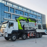 Camion-grue articulé Zoomlion HOWO 8x4 38T, hauteur de levage 25m, plateau de chargement 8.5m, garantie internationale