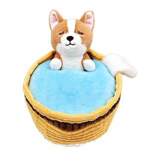 Calming <strong>Puppy</strong> in Hot Bath Tub Plush Toy Custom Kawaii <strong>Sleepy</strong> Corgi Dog Bathtub Decor Stuffed Animal Plushie for EU US Wholesaler - Product Image 1
