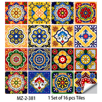 Autocollants de décoration de carreaux de style marocain pour murs Autocollants muraux amovibles à peler et à coller Papier autocollant en vinyle